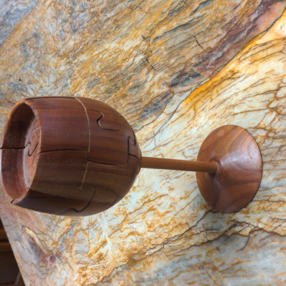 3D Wooden Wine Glass Puzzle
